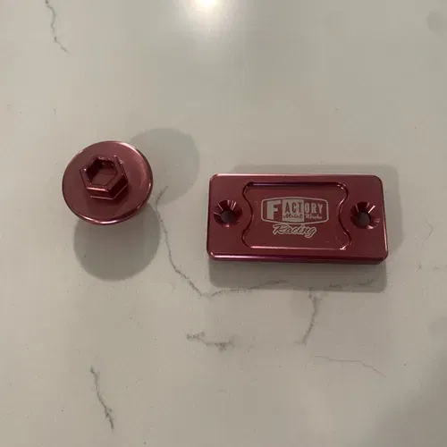 Pink Brake MC Cap and Oil Fill Plug YZ