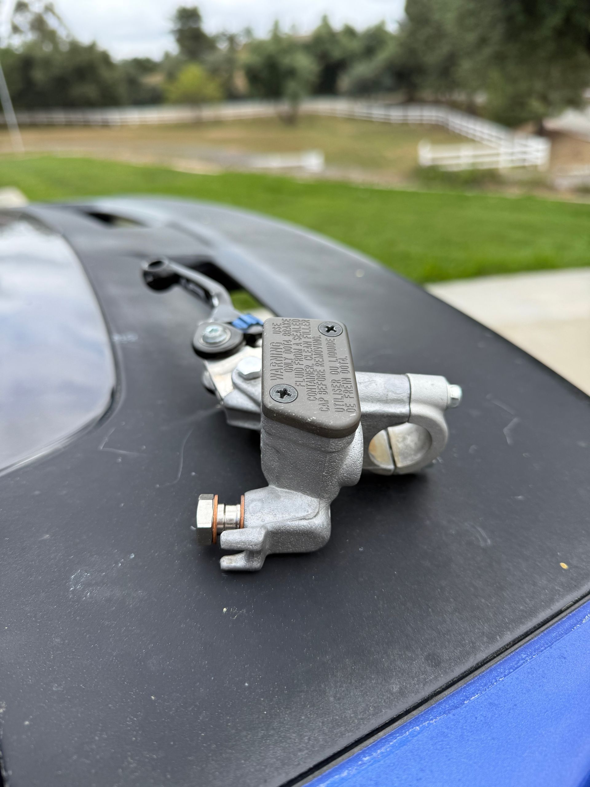 2023 YZ450f Front Brake Master Cylinder With Shorty ASV Lever 