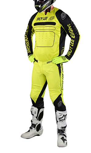 Troy Lee SE Pro Kit (jersey and pants ) Black / Glo Yellow