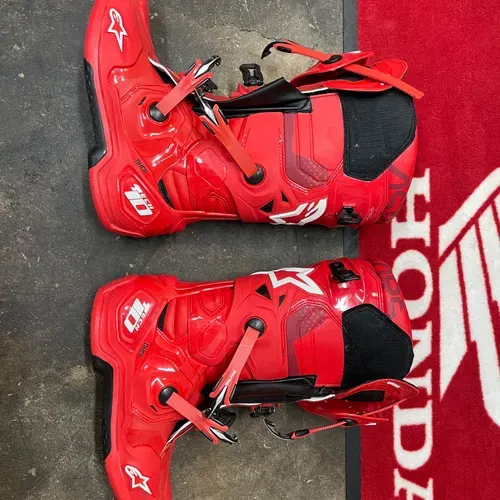 Alpinestars Tech 10 Boots, Red, Size 12