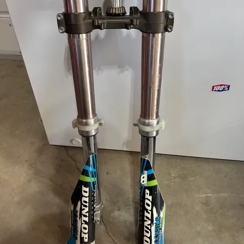 2005 KX125 Stock Forks And Triple Clamps