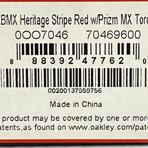 OAKLEY ABMX Heritage Stripe Red w/Prizm MX Torch