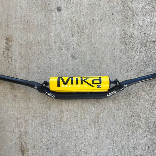 Mika Metals Pro Series Handlebars MC Bend 7/8 Inch Black/Yellow