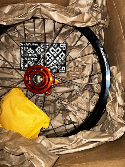 Dubya 21” and 18” wheel set for KTM