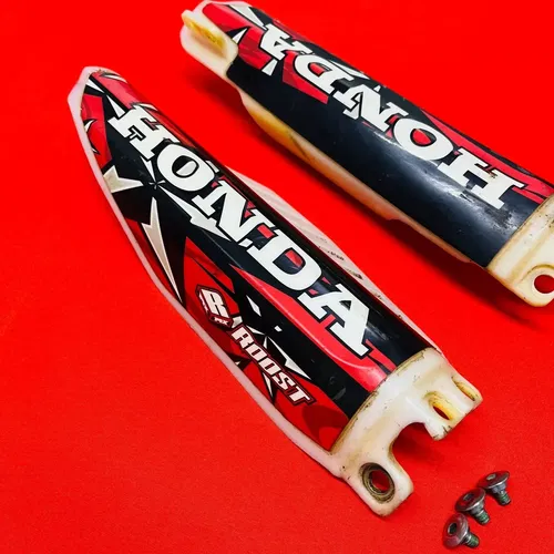CRF150R Fork Guards Covers + Bolts Genuine OEM Honda CRF 150 R RB (2007-2024)