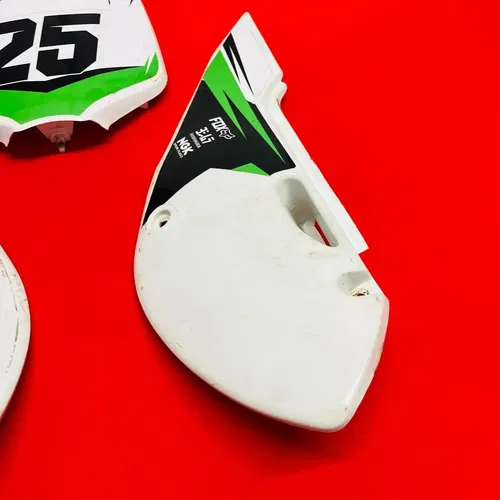 KX65 NUMBER PLATES KIT FRONT SIDE COVERS GENUINE OEM KAWASAKI RM KX 65 2000-2019