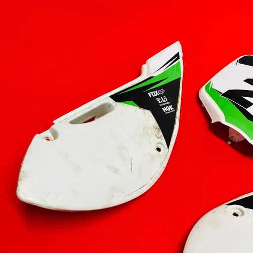 KX65 NUMBER PLATES KIT FRONT SIDE COVERS GENUINE OEM KAWASAKI RM KX 65 2000-2019