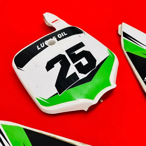 KX65 NUMBER PLATES KIT FRONT SIDE COVERS GENUINE OEM KAWASAKI RM KX 65 2000-2019