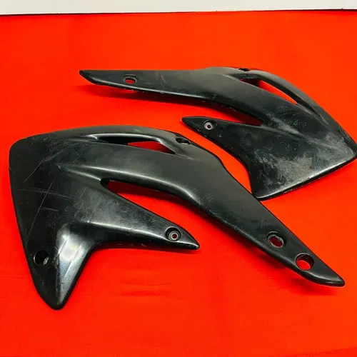 CR85 SHROUDS BLACK PLASTICS TANK COVERS UFO HONDA CR 85 R RB (2003-2008)