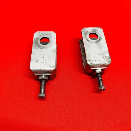 YZ85 CHAIN TENSIONERS ADJUSTERS AXLE BLOCKS GENUINE OEM YAMAHA YZ 85 (2002-2018)