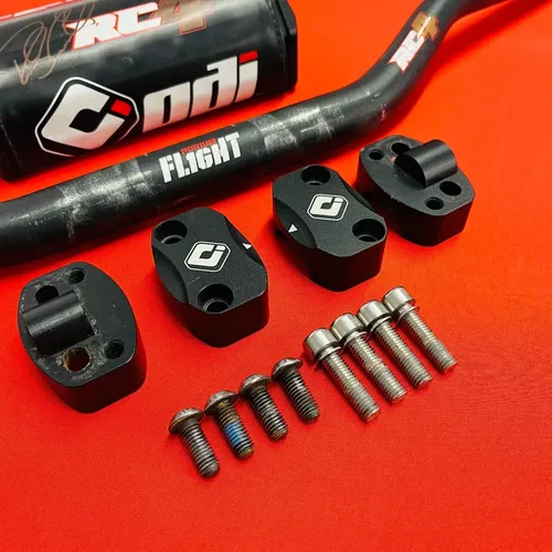 ODI Podium Flight RC4 Signature Motocross Handlebars W 1 1/8 Clamps, Bar Pad
