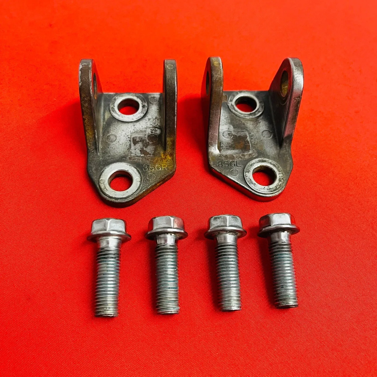 RMZ450 Foot Peg Mounts Brackets Bolts Genuine OEM SUZUKI RMZ 450 (2005-2007)