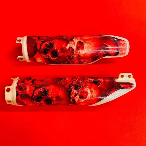 CR125 FORK GUARDS COVERS METAL MULISHA HONDA CR 125 R ( 1997 - 2001 )