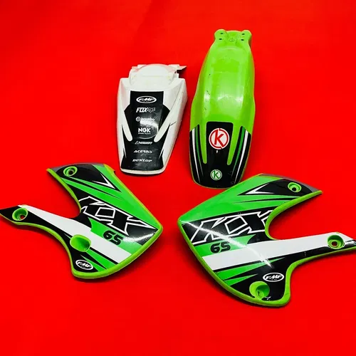 KX65 SHROUDS FENDERS PLASTICS KIT GENUINE OEM KAWASAKI RM KX 65 KLX110 2000-2019