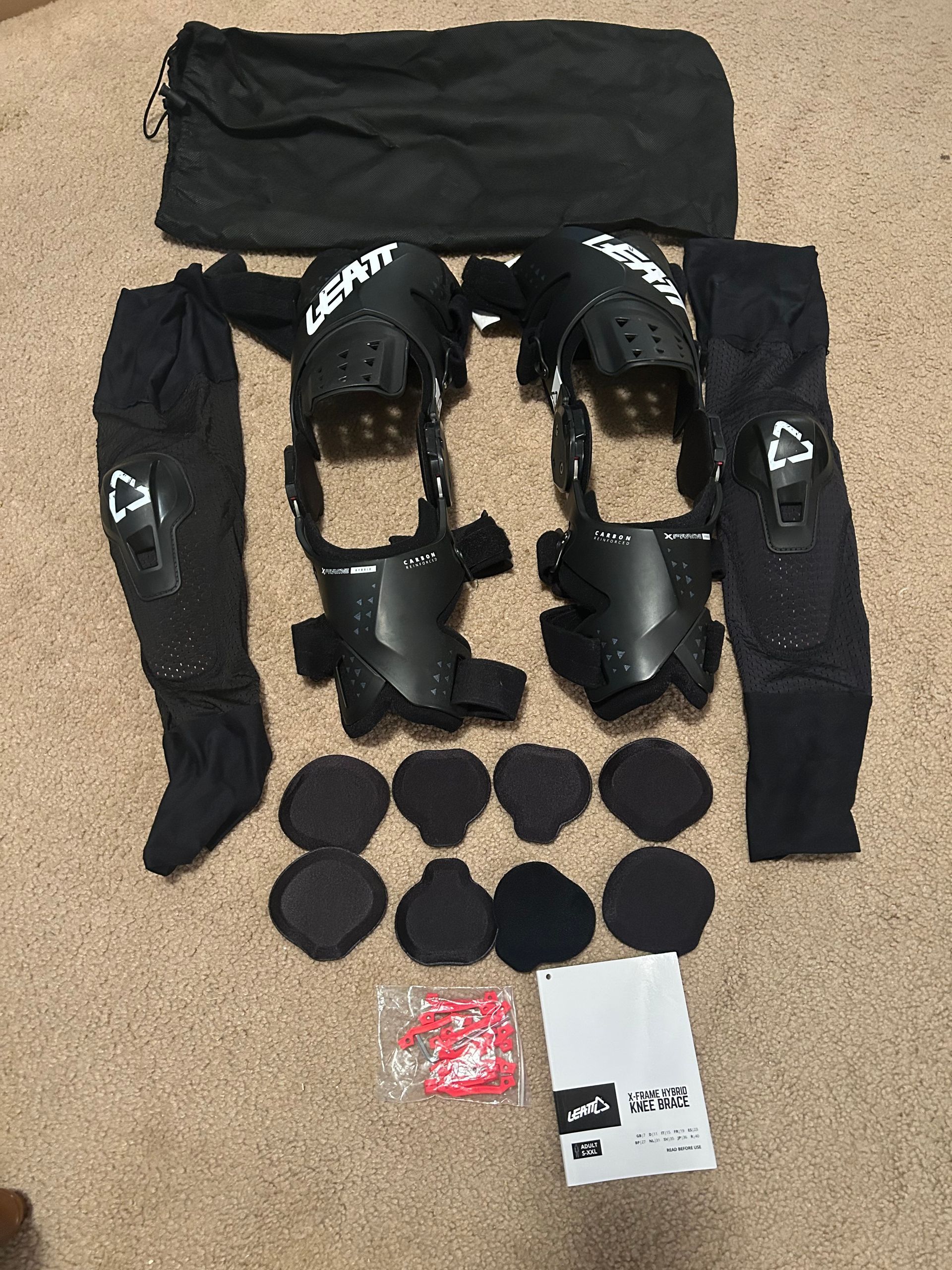 Leatt X-Frame Hybrid Knee Braces, Adult Medium