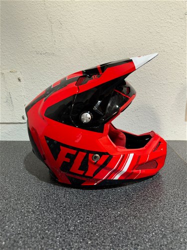 Fly Racing Formula Carbon Helmet Red/White/Black - Size Medium