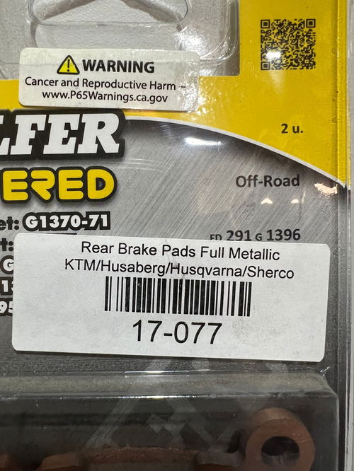 GALFER Rear Brake Pads KTM Husky GASGAS