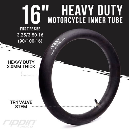 90/100-16 (3.25/3.50-16) Heavy Duty Motorcycle Inner Tube - 3mm Thick