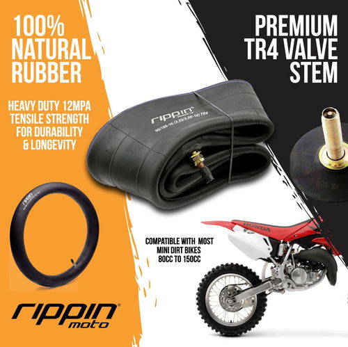 90/100-16 (3.25/3.50-16) Heavy Duty Motorcycle Inner Tube - 3mm Thick