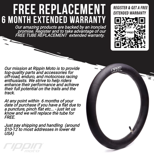 80/100-12 (3.0-12) Heavy Duty Inner Tube 3mm Thick