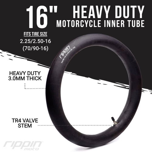 70/90-16 (2.25/2.5-16) Heavy Duty 16" Inner Tube 3mm Thick