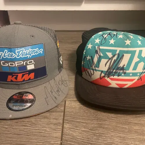 TWO Autographed Hats