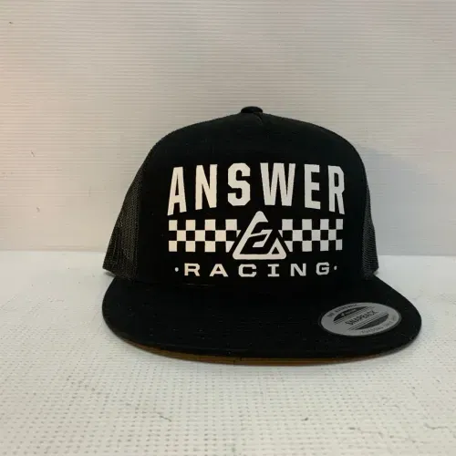 Answer Racing SnapBack Hat/Cap - Black OSFM
