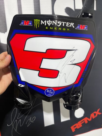 Signed Eli Tomac 2022 Front Red Plate!