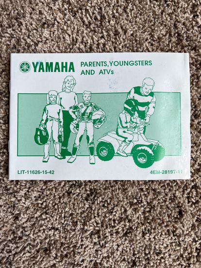 2007 Yamaha Raptor YFM80RW Owners manual