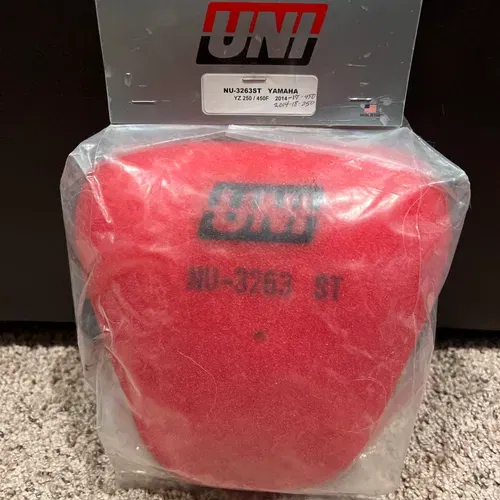 Uni Air Filter For Yamaha YZ250F And YZ450F Brand New