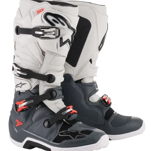 ALPINESTARS TECH 7 BOOTS DARKGRY/LGHTGRY/RED SIZE 11