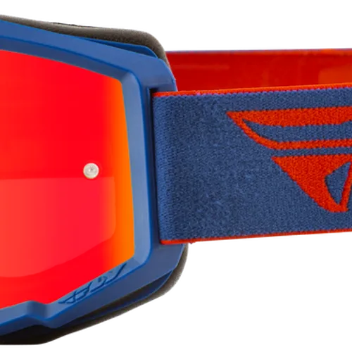 FLY RACING YOUTH ZONE GOGGLE RED/NAVY W/ RED MIRROR/AMBER LENS