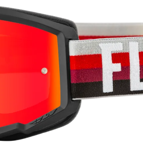 FLY RACING YOUTH ZONE GOGGLE BLACK/RED W/ RED MIRROR/AMBER LENS