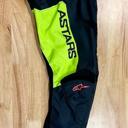 ALPINESTARS YOUTH RACER COMPASS PANTS BLACK/YELLOW FLUO/CORAL 
