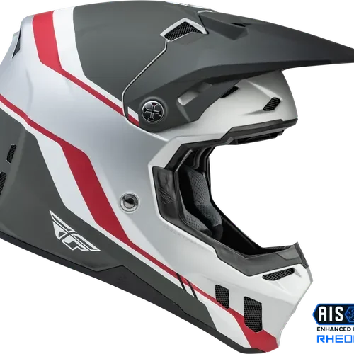 FLY RACING YOUTH FORMULA CC DRIVER HELMET MATTE SIL/RED/WHT YL