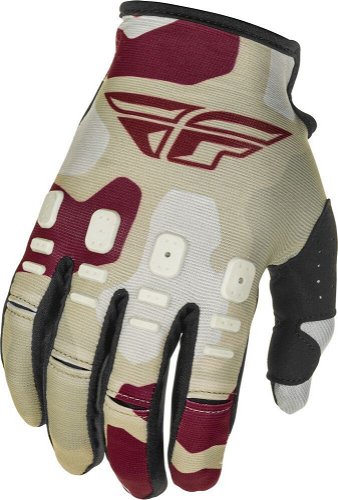 FLY RACING KINETIC K221 GLOVES STONE/BERRY SZ 10