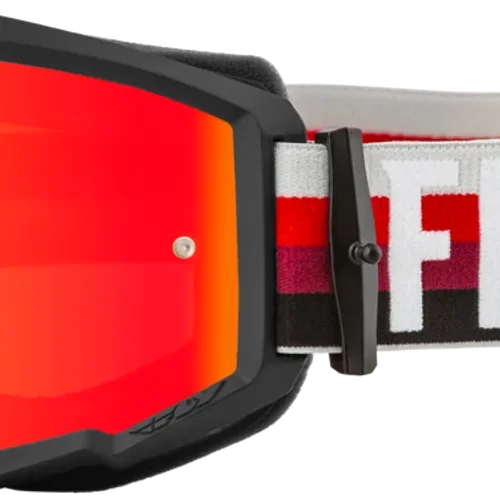 FLY RACING ZONE GOGGLE BLACK/RED W/ RED MIRROR/AMBER LENS
