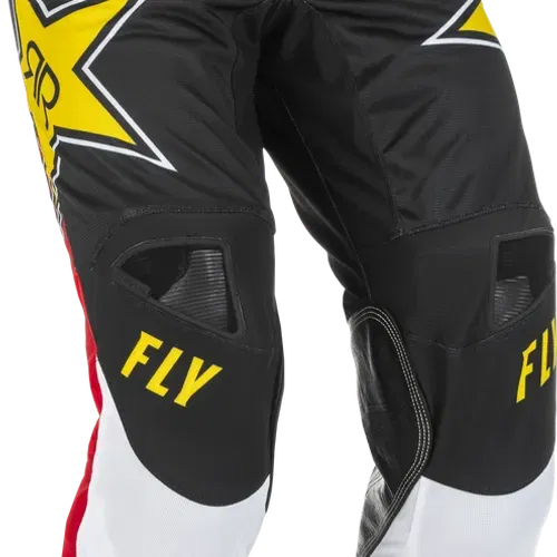 FLY RACING KINETIC ROCKSTAR MESH PANTS BLACK/RED/WHITE SZ 36