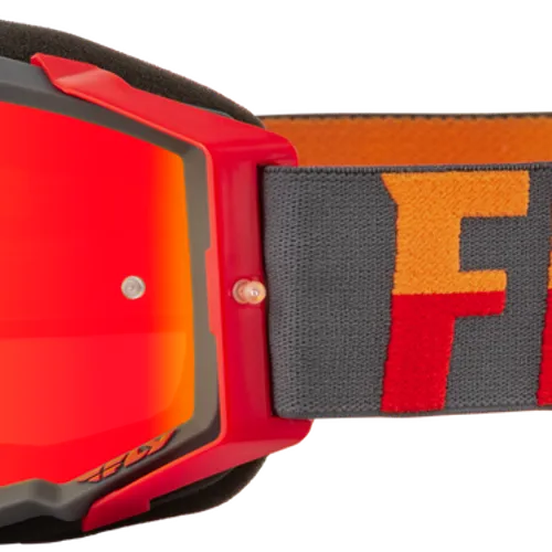 FLY RACING ZONE PRO GOGGLE GREY/RED RED MIRROR/AMBER LENS