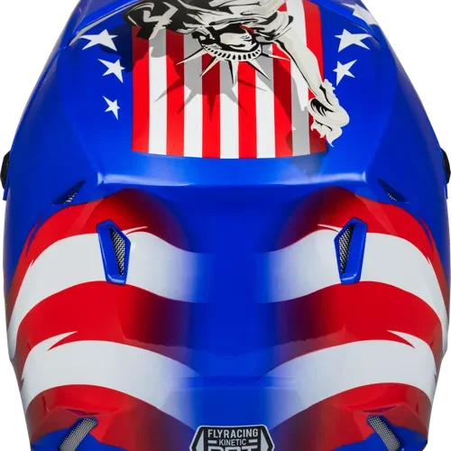 FLY RACING YOUTH KINETIC PATRIOT HELMET RED/WHITE/BLUE 