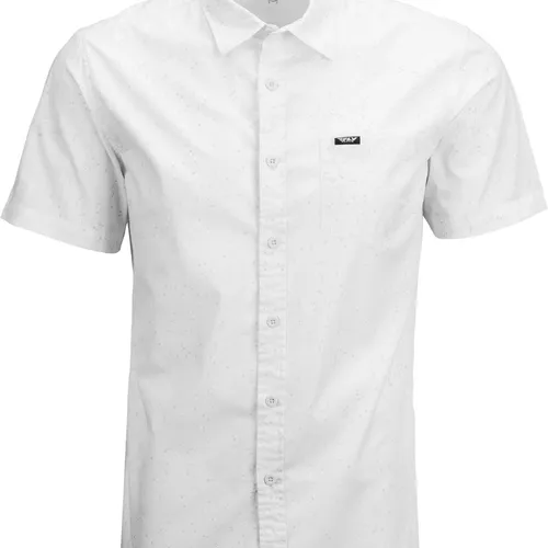 FLY RACING FLY BUTTON UP SHIRT WHITE LG