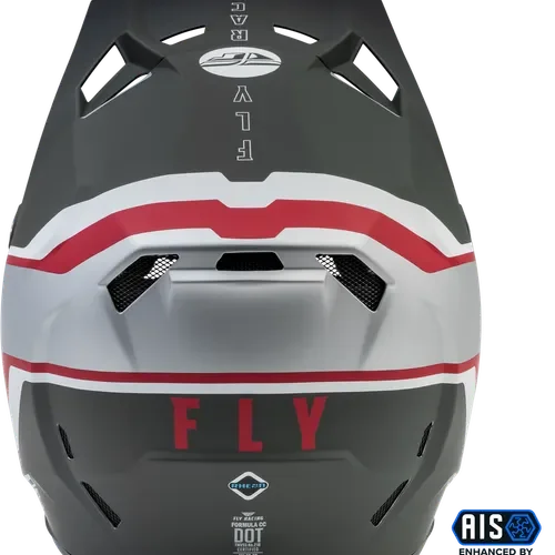 FLY RACING FORMULA CC DRIVER HELMET MATTE SILVER/RED/WHITE MED