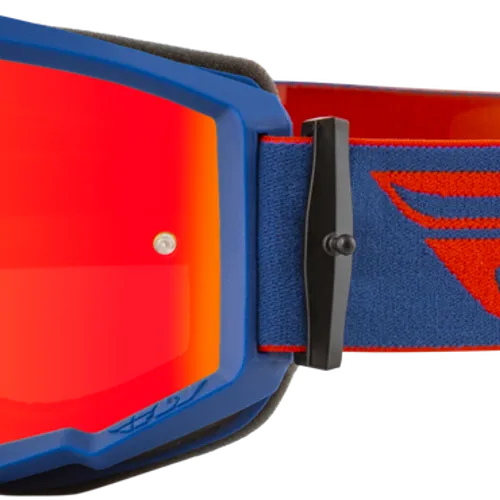 FLY RACING ZONE GOGGLE RED/NAVY W/ RED MIRROR/AMBER LENS