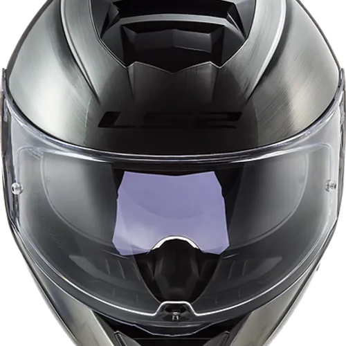 LS2 Assault Solid Helmet W/ SunShield - Brushed Alloy