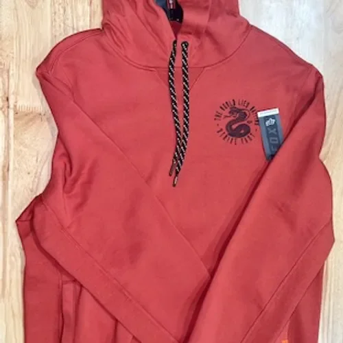 FOX RACING GOING PRO PULLOVER FLEECE RED CLAY SIZE MED