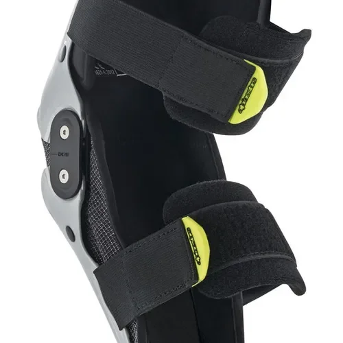 ALPINESTARS YOUTH SX-1 KNEE GUARDS SILVER/YELLOW SM/MD