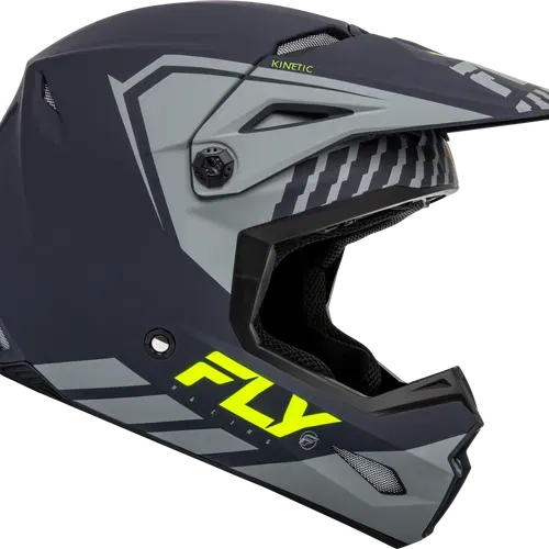 FLY RACING KINETIC MENACE HELMET MATTE GREY/HI-VIS 
