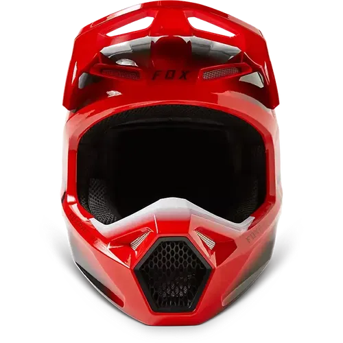 FOX YTH V1 TOXSYK HELMET DOT/ECE FLO RED