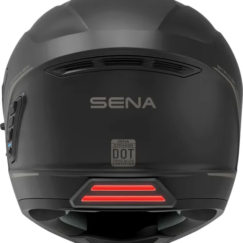 SENA STRYKER FULL FACE HELMET WITH MESH INTERCOM MATTE BLACK MED