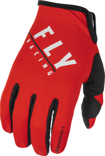 FLY RACING WINDPROOF GLOVES BLACK/RED SZ 13 / 3XL